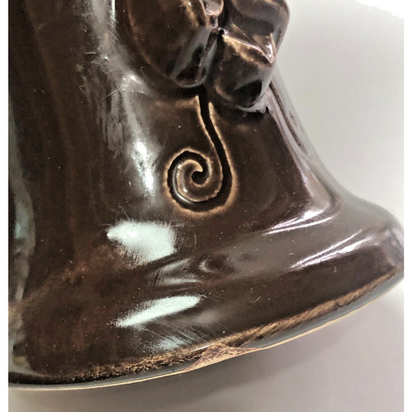 Vintage Brown Woman Head Vase Face Rosa Ljung Helsingborg Sweden Scandinavian - Picture 6 of 7